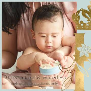 Royal Heir Baby Body & Bum Butter in Blue:Deep Daily Moisture & Dry Skin Therapy-Whipped Cocoa Butter with Sandalwood & Sweet Orange - 3.4 Fl Oz/100ml