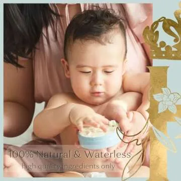 Royal Heir Baby Body & Bum Butter in Blue:Deep Daily Moisture & Dry Skin Therapy-Whipped Cocoa Butter with Sandalwood & Sweet Orange - 3.4 Fl Oz/100ml