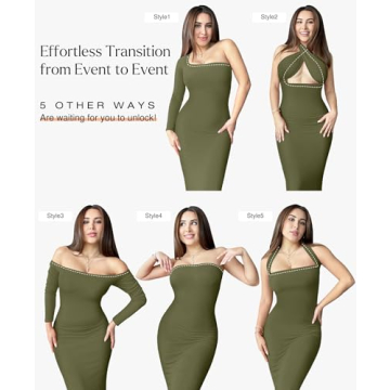 Elegant Long Sleeve Bodycon Shapewear Dress for Women