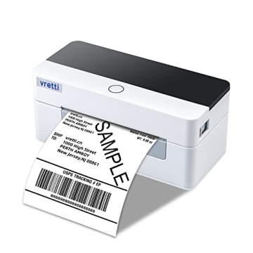 Vretti Thermal Shipping Label Printer – High-Quality 4x6 Labels for Small Businesses & E-Commerce
