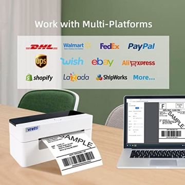 Vretti Thermal Shipping Label Printer for Small Businesses