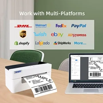 Vretti Thermal Shipping Label Printer for Small Businesses