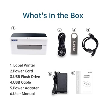 Vretti Thermal Shipping Label Printer for Small Businesses