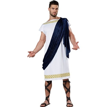 California Costumes Men's Grecian Toga: A Timeless Elegance in White/Navy