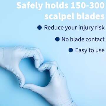 Feather Scalpel Blade Remover, Handheld Sharps Container, Disposable