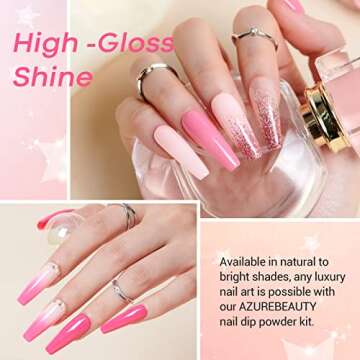 AZUREBEAUTY Dip Powder Nail Starter Kit for DIY Manicures