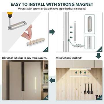 BLS 48 LED Closet Lights - Motion Sensor & Rechargeable Battery