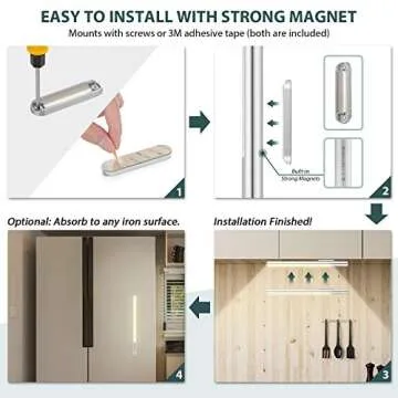 BLS 48 LED Closet Lights - Motion Sensor & Rechargeable Battery