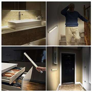 BLS 48 LED Closet Lights - Motion Sensor & Rechargeable Battery