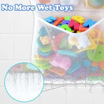 Bath Toy Holder 14x20 Inch, Mesh Bathtub Toy Storage Basket, Kids Bath Net, Tub Holder Bag, Toddler ...