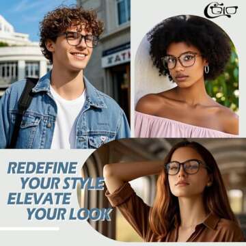 CGID Fake Glasses Clear Lens Non-Prescription Retro Oversized Frame UV400 Protection Men Women CN81