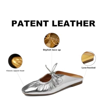 Stylish Women's Wrinkled Leather Ballet Flats for Comfort