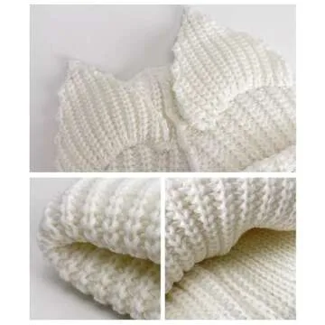 Cat Ear Hat Cute Beanie Hat Knit Wool Cap Warm Slouchy Crochet Hat (Pink)