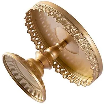 Elegant URANMOLE 18K Gold Antique Cake Stand for Events