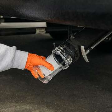 Camco RV Clear Sewage Hose Adapter | Extend Your Sewer Hose Outlet | See When the System is Fully Rinsed | 5-inch (39572)