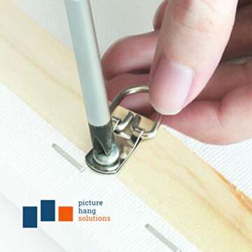 D Ring Picture Hangers with Screws - 100 Pack - Bulk D Rings - Pro Quality Hangers - Picture Hang Solutions