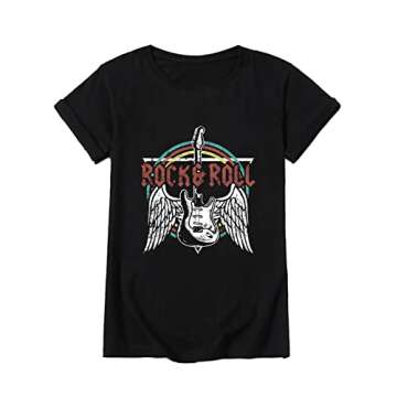 Rock and Roll Vintage T Shirts for Women - Fun Graphic Tees