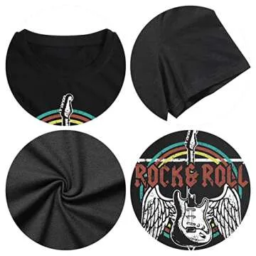 Rock and Roll Vintage T Shirts for Women - Fun Graphic Tees