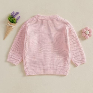 Stylish Toddler Baby Girl Knit Bow Sweater for Winter