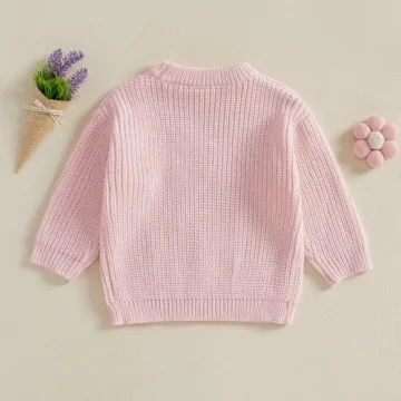 Stylish Toddler Baby Girl Knit Bow Sweater for Winter