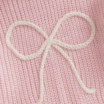 Stylish Toddler Baby Girl Knit Bow Sweater for Winter