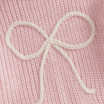 Stylish Toddler Baby Girl Knit Bow Sweater for Winter
