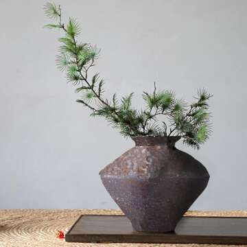 Rustic Ceramic Farmhouse Small Vase - Vintage Home Decor