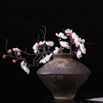 Rustic Ceramic Small Vase - Vintage Home Decor Accent