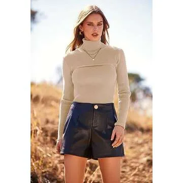 PRETTYGARDEN Women's Turtleneck Pullover Sweater