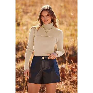 PRETTYGARDEN Women's Turtleneck Pullover Sweater