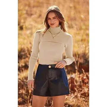 PRETTYGARDEN Women's Turtleneck Pullover Sweater