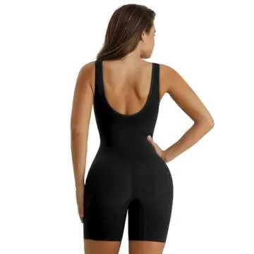 SHAPERX Women's Shaping Mid-Thigh Bodysuit Tummy Control Shapewear Seamless Sculpting Body Shaper,SZ...