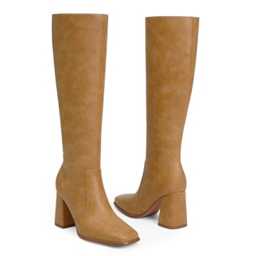 Stylish Modatope Knee High Boots for Women - Chunky Heel