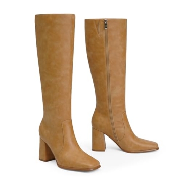 Stylish Modatope Knee High Boots for Women - Chunky Heel
