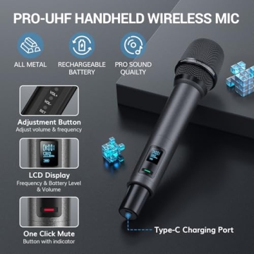 Professional UHF Wireless Microphones in Bright Sound
