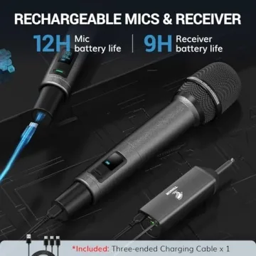 Professional UHF Wireless Microphones in Bright Sound