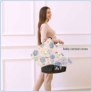 Car Seat Covers for Babies - Multi- use Nursing Carseat Canopy, Breastfeeding Covers, Baby Shower Gi...
