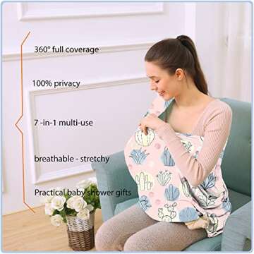 Car Seat Covers for Babies - Multi- use Nursing Carseat Canopy, Breastfeeding Covers, Baby Shower Gifts for Boys and Girls
