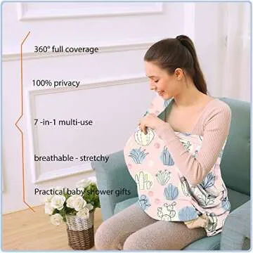 Car Seat Covers for Babies - Multi- use Nursing Carseat Canopy, Breastfeeding Covers, Baby Shower Gifts for Boys and Girls