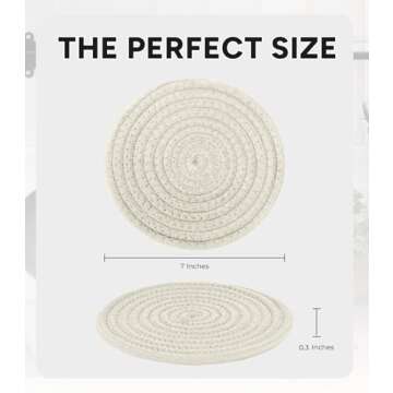 Avalon Kitchen Trivets for Hot Dishes Set of 3, Trivets for Hot Pots and Pans, Heat-Resistant Pot Ho...