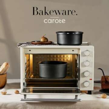 CAROTE 11pcs Pots and Pans Set Non Stick, Cookware Set Detachable Handle, Nonstick Induction Kitchen Cookware Sets Non Stick with Removable Handle, RV Cookware Set, Oven Safe Cookware Set, Black