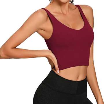 Lemedy Women's Padded Sports Bra for Yoga and Running