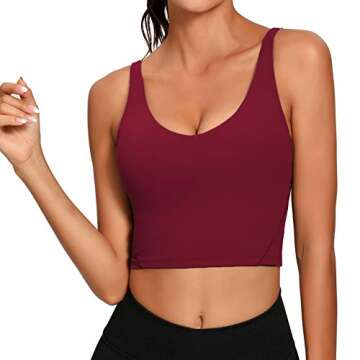 Lemedy Women's Padded Sports Bra for Yoga and Running