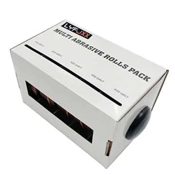 LYFJXX Emery Cloth Roll, 5 Grits150 240 320 400 600 Grits 8 Meters Abrasive Sandpaper Rolls, Aluminum Oxide Sandpaper, Sand Paper Rolls for Wood Metal Polishing,5pc Sand Paper (8M)