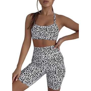 Aleumdr Women's Yoga Outfit - Stylish 2 Piece Set