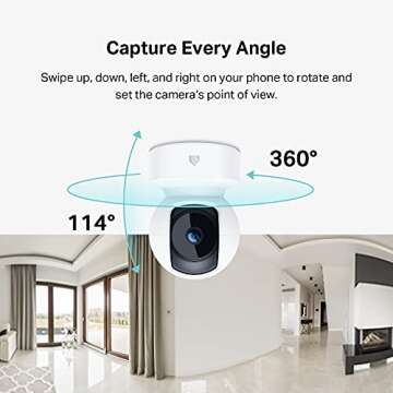 Kasa 2K QHD Security Camera Pan/Tilt, Starlight Sensor for Color Night Vision, Motion Detection for Baby & Pet Monitor, 2-Way Audio, Cloud & SD Card Storage, Works with Alexa & Google Home (KC410S)