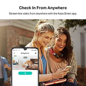 Kasa 2K QHD Security Camera Pan/Tilt, Starlight Sensor for Color Night Vision, Motion Detection for Baby & Pet Monitor, 2-Way Audio, Cloud & SD Card Storage, Works with Alexa & Google Home (KC410S)