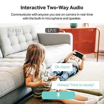 Kasa 2K QHD Security Camera Pan/Tilt, Starlight Sensor for Color Night Vision, Motion Detection for Baby & Pet Monitor, 2-Way Audio, Cloud & SD Card Storage, Works with Alexa & Google Home (KC410S)