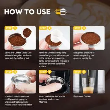 Stainless Steel Refillable Coffee Pods Compatible for Nespresso VertuoPlus,Stainless Steel Reusable Coffee Capsules Pods (2.4 oz)