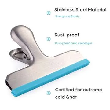 HOUSE AGAIN Colorful and Safe Stainless Steel Bag Clips